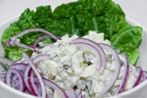 Swedish salad from herring