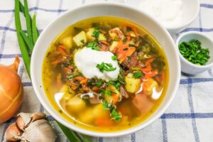 Nettle soup with stew