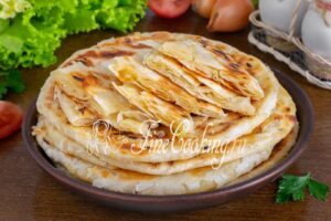 Spear cakes in a pan