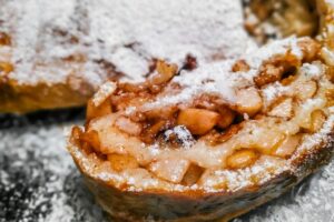 Apple strudel on the finished test