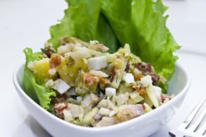 German salad from herring