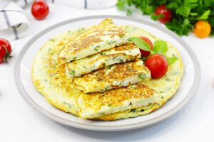 PP Khachapuri with cottage cheese in a pan