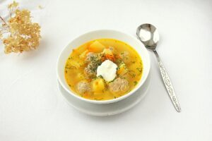 Classic meatballs soup