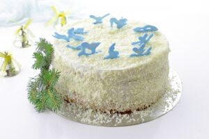 Snowflake cake for New Year