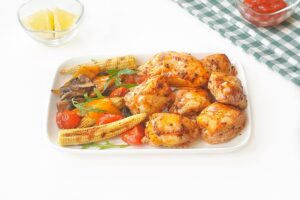 Chicken kebab in the oven