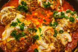 Lazy cabbage rolls with fried cabbage