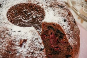 Chocolate-cherry cupcake