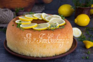 Lemon cake in a slow cooker