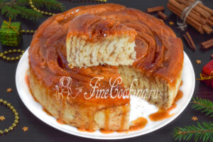 Spiral pie with caramel