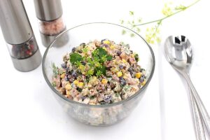 Chicken and beans salad