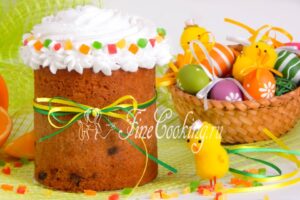 Easter cakes of non -free -legged with chocolate, oranges and spices