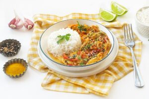 Curry chicken with rice