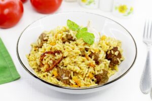 Beef pilaf in Kazan