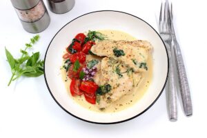 Pencanic fillet in creamy sauce