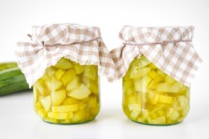 Zucchini like pineapples for the winter