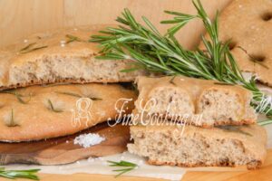 Focacha on whole grain flour with rosemary