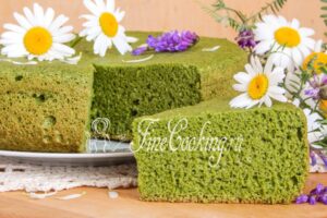 Spinach sponge cake