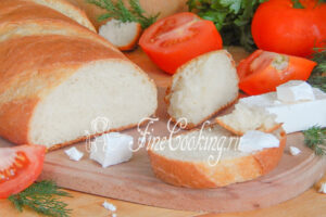 Bread with feta cheese