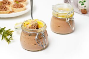 Homemade chicken liver pate with cream